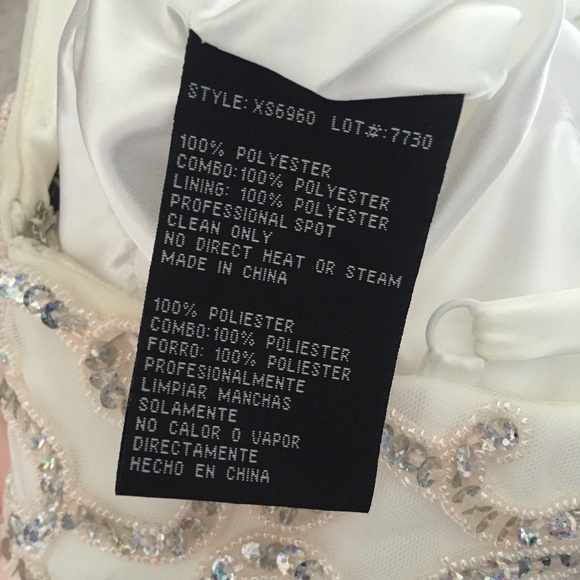 Xscape Gem Embellished Bodice Halter Dress Sz 6 - Picture 9 of 10